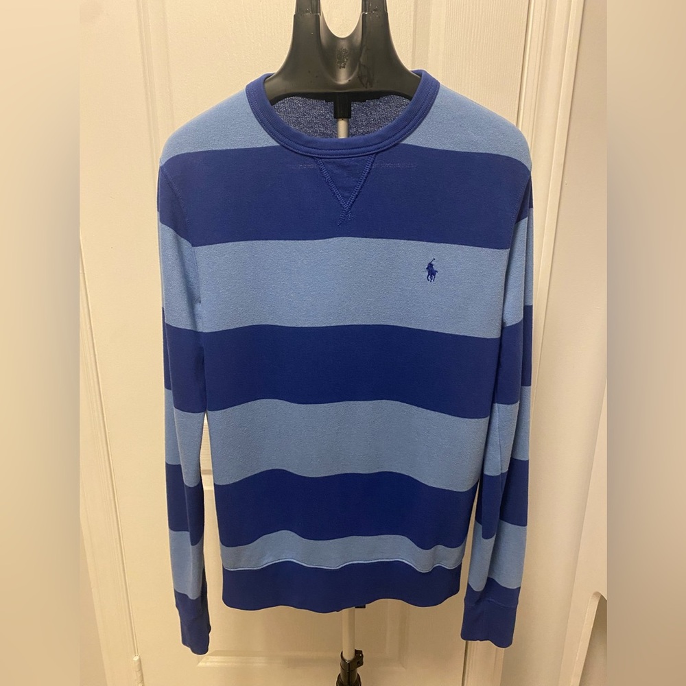Vintage Polo Ralph Lauren Blue Striped Sweater – Size M